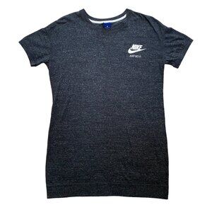 Nike Women Jersey Knit Dress Sz L Athleisure Gray Athletic Loungewear Coverup